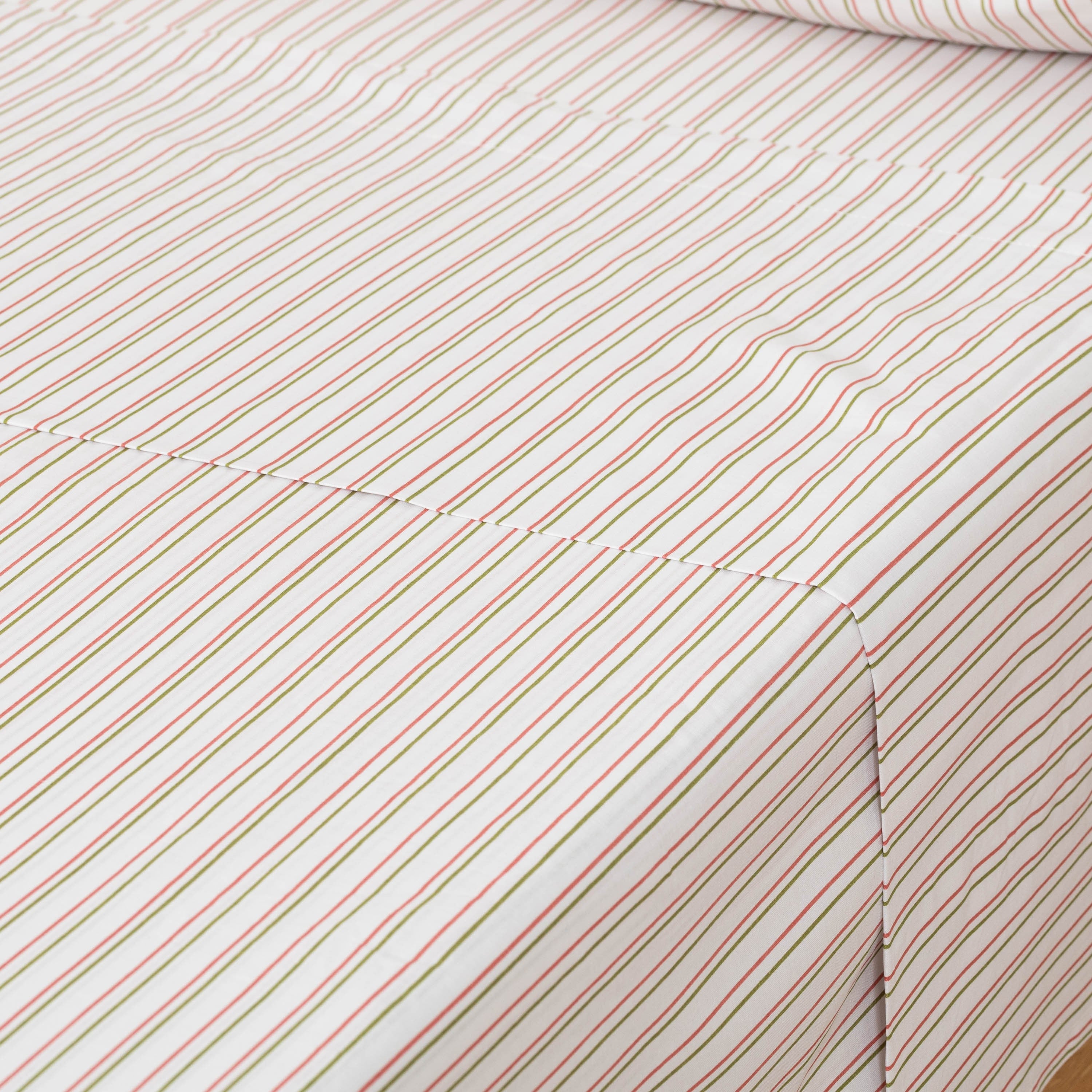 Conjunto de lençóis de algodão listrado Dula