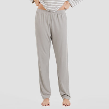 Pijama canelado bicolor