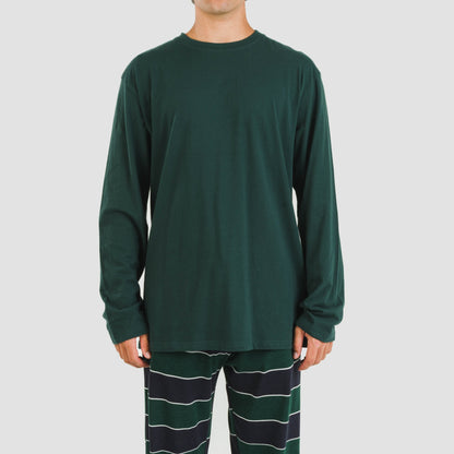 Pijama longo masculino Lorenzo, de algodão, verde