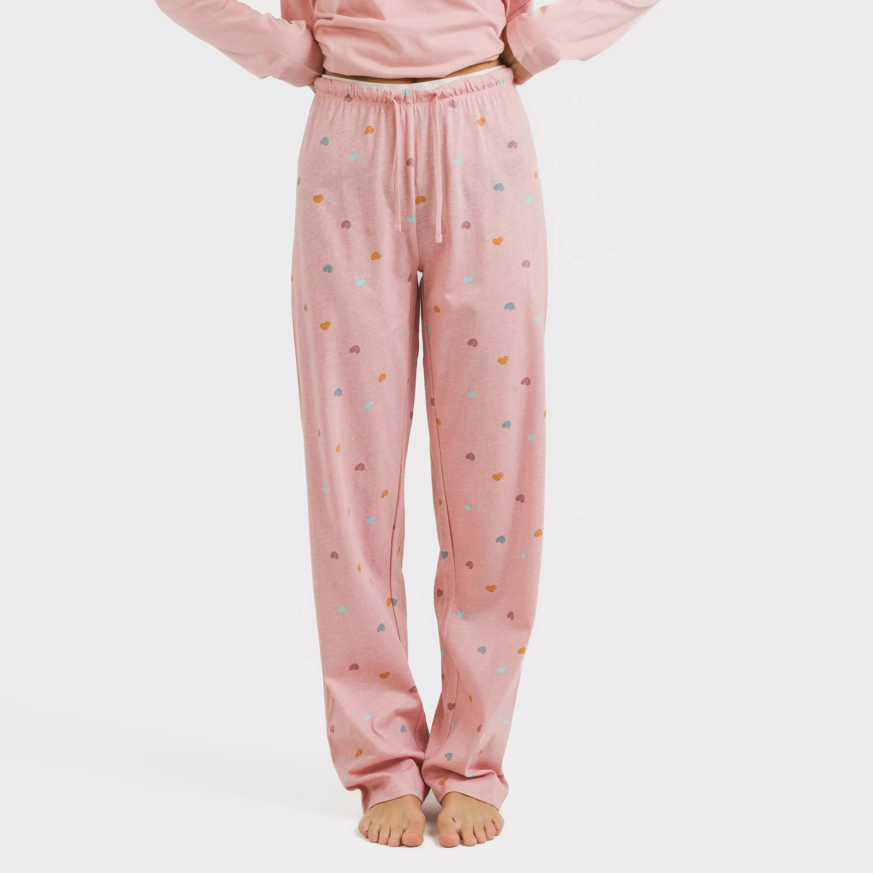 Pijama longo de algodão Mapita rosa