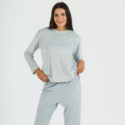 Pijama Nemo de veludo azul claro