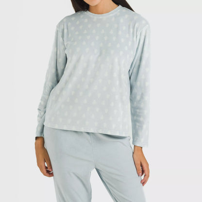 Pijama Nemo de veludo azul claro