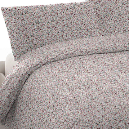 Capa de edredom Alda rosa em algodão