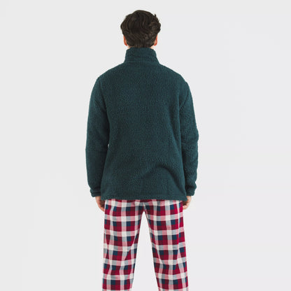 Moletom masculino liso de sherpa