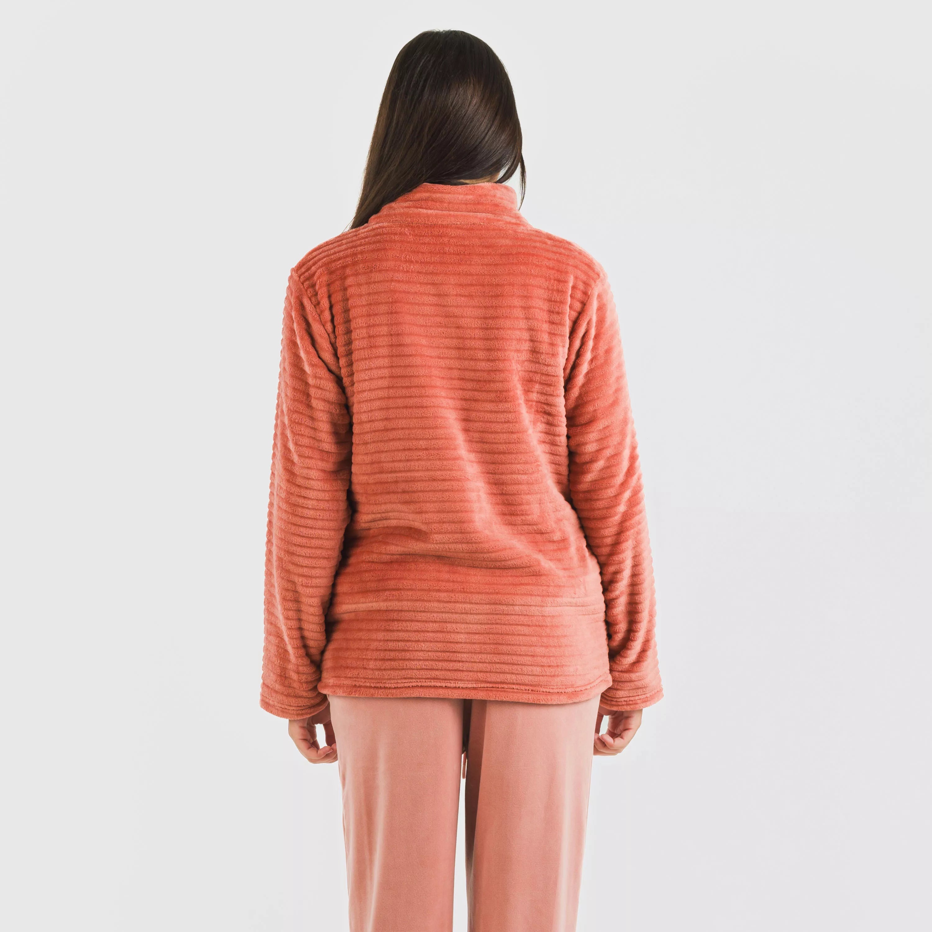 Moletom de veludo com listras lisas