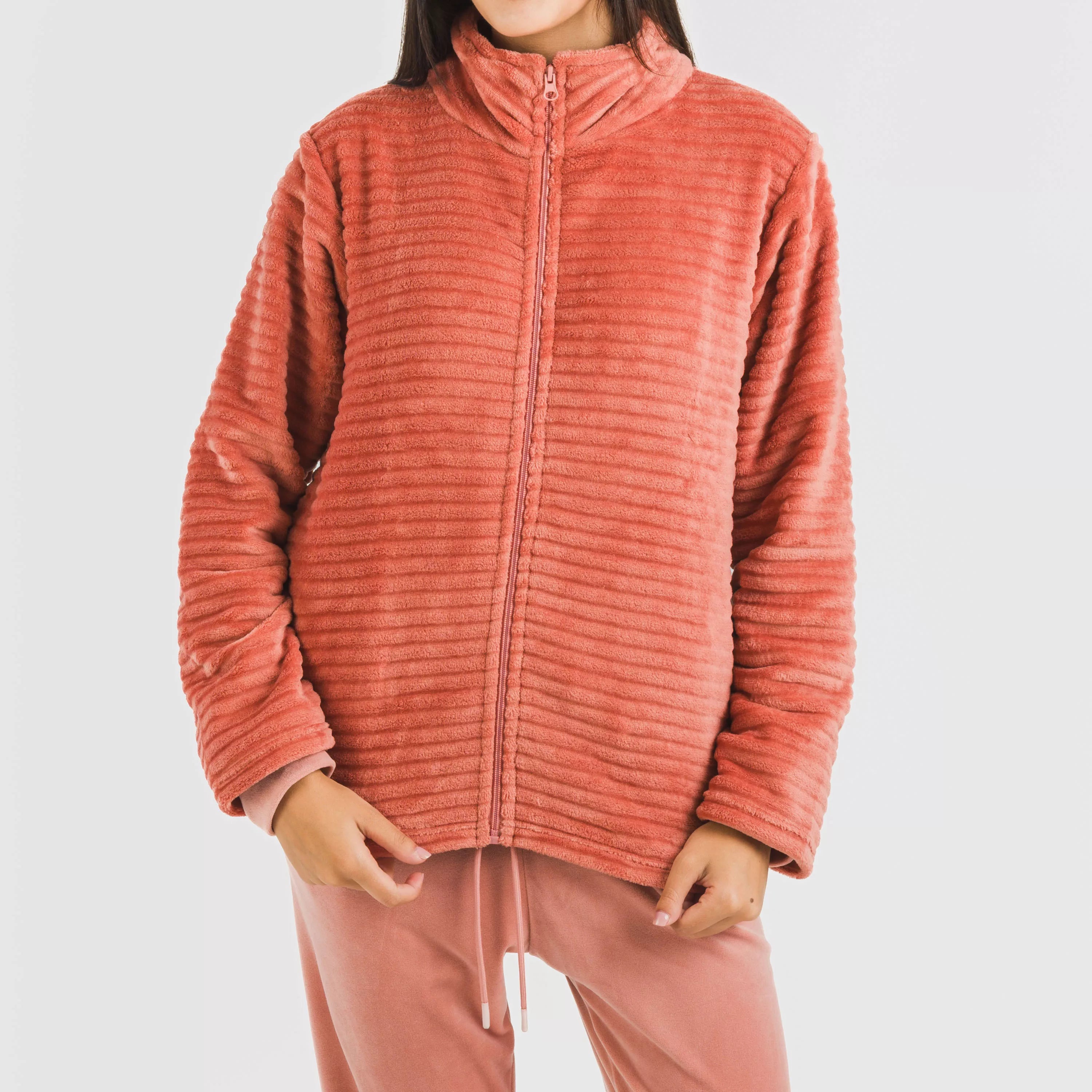 Moletom de veludo com listras lisas