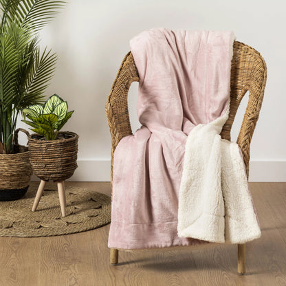 COPERTA SHERPA IN VELLUTO SOLIDO