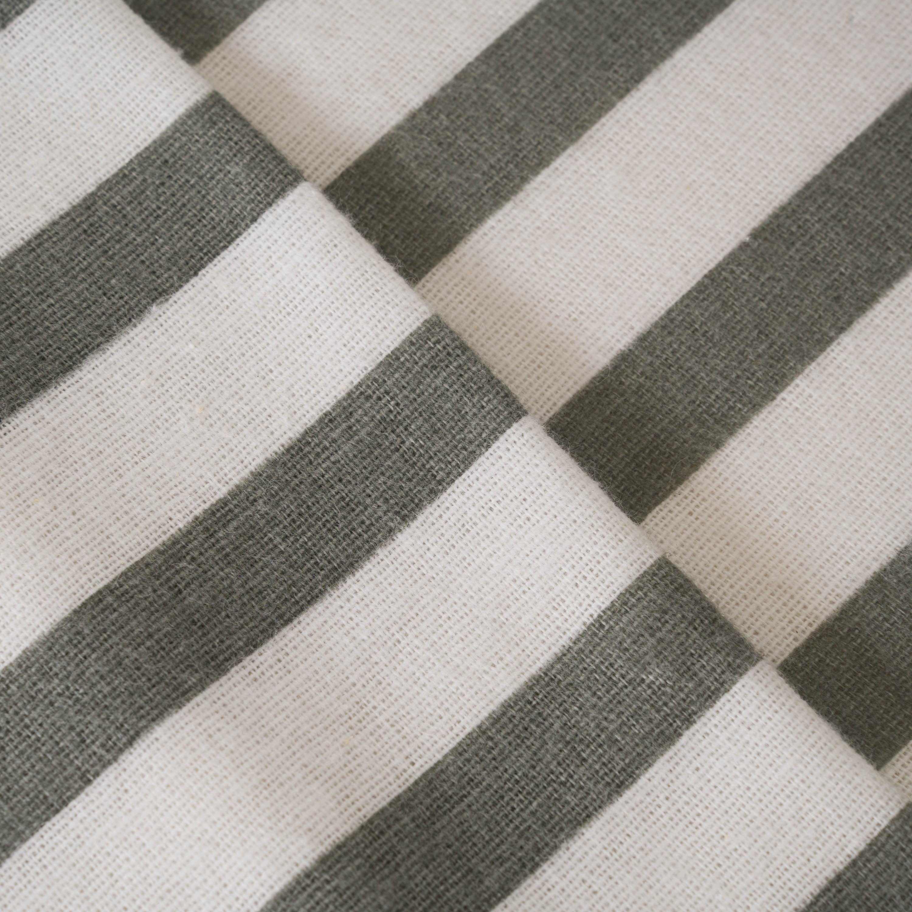 Jogo de lençóis de flanela, listras Aviles, verde-caça