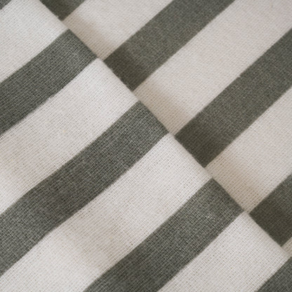 Jogo de lençóis de flanela, listras Aviles, verde-caça