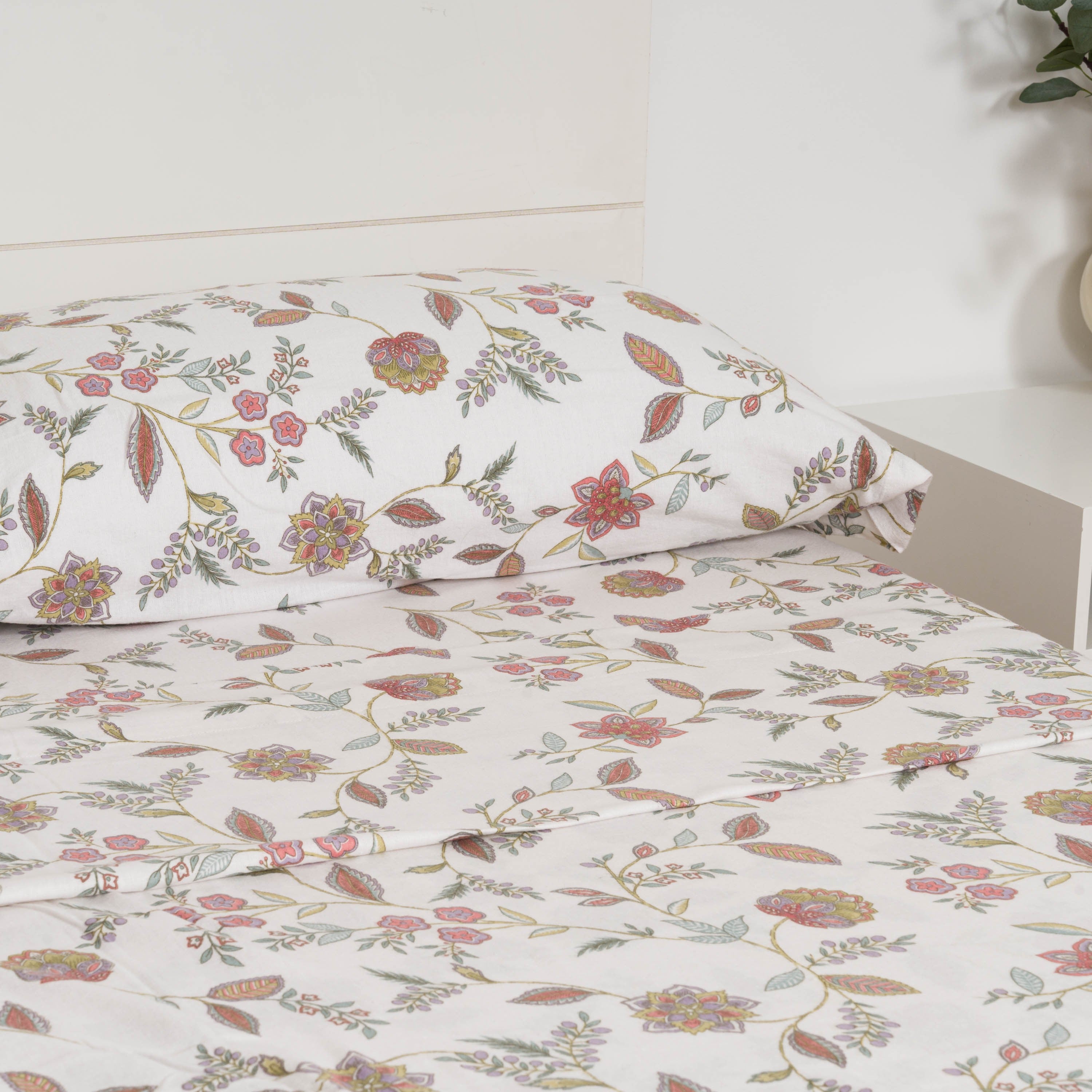 Conjunto de lençóis de flanela Rosaura