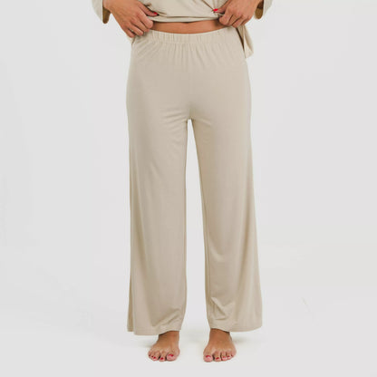 Pijama feminino longo liso de viscose