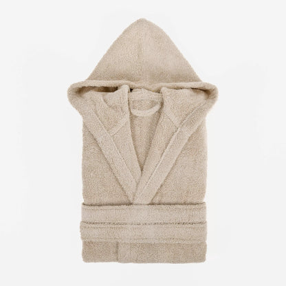 Roupão infantil liso na cor taupe, 450g