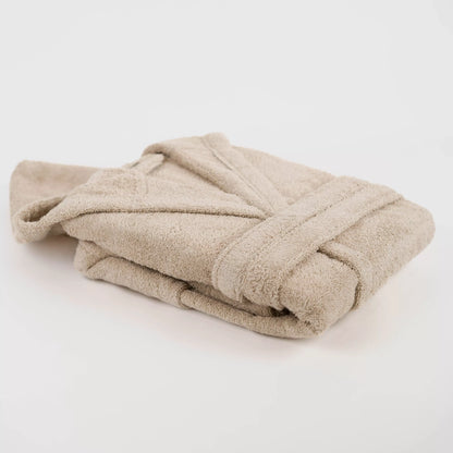 Roupão infantil liso na cor taupe, 450g