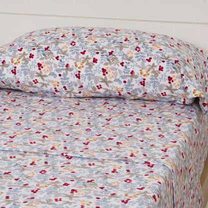 Jogo de lençol flanela Viena azul indigo