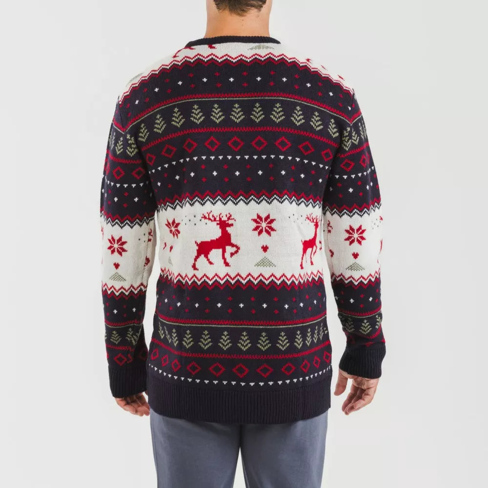 Suéter masculino Kiriko azul marinho