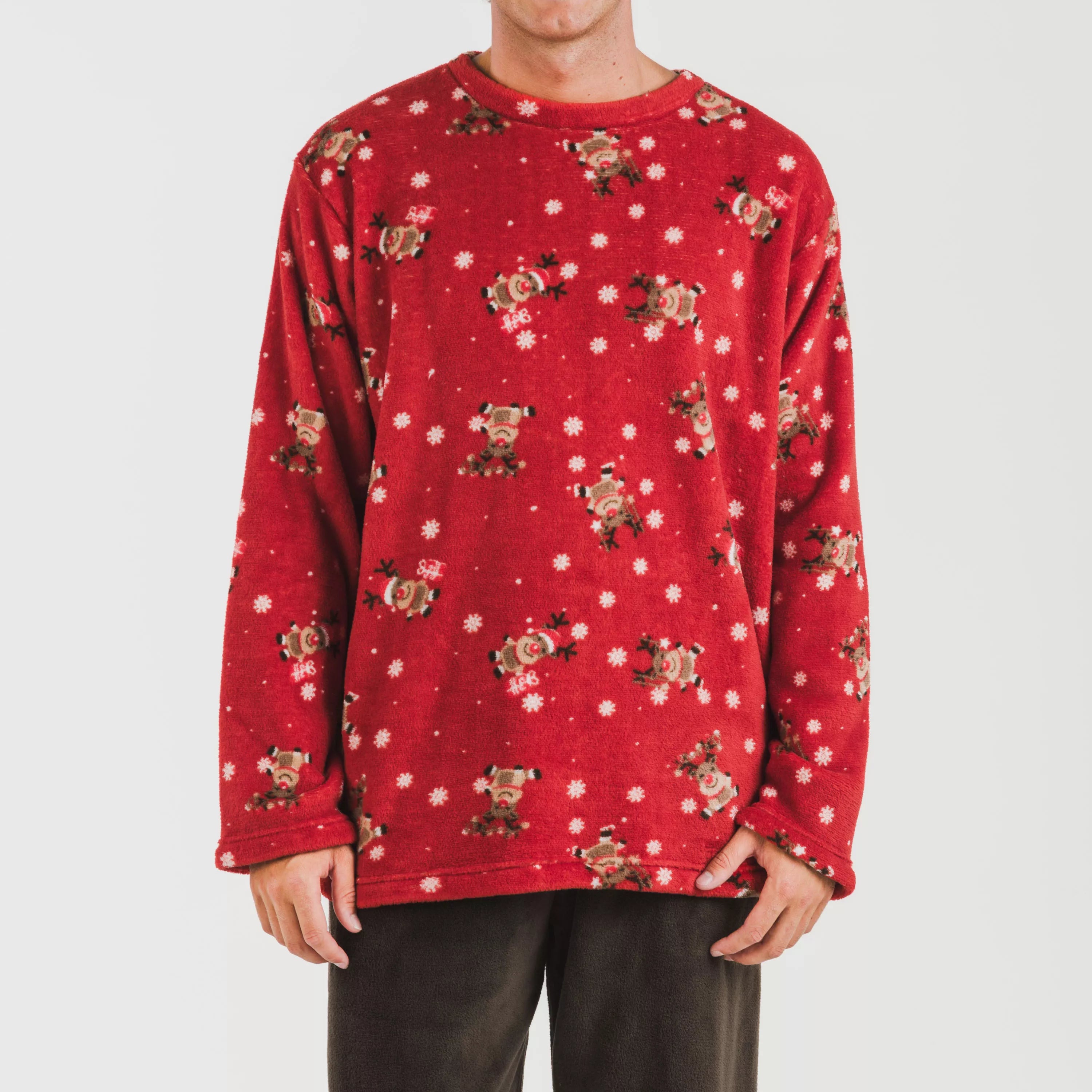 Pijama masculino Rodolfo vermelho coral