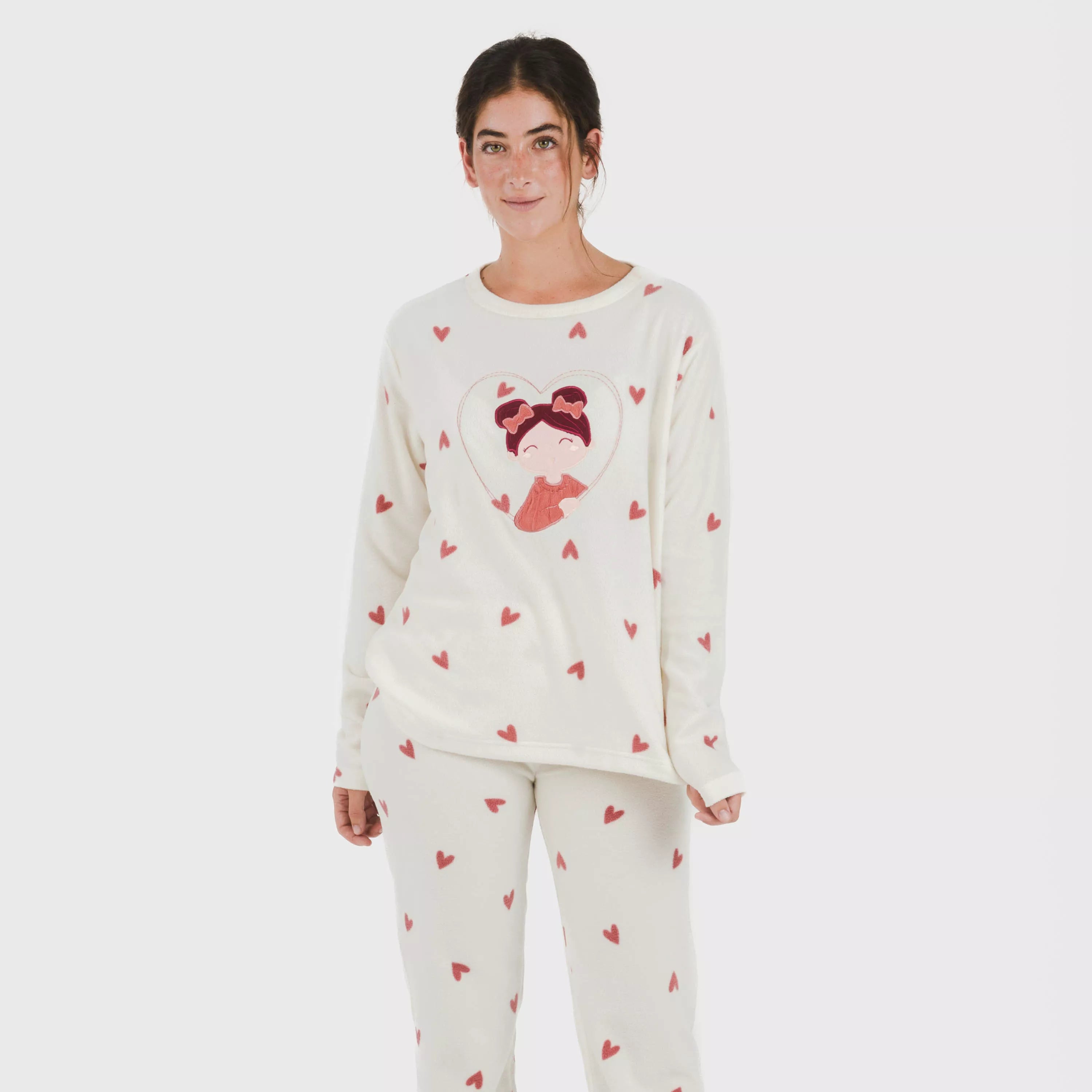 Pijama polar Fanny rosa