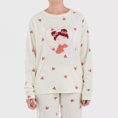 Pijama polar Fanny rosa