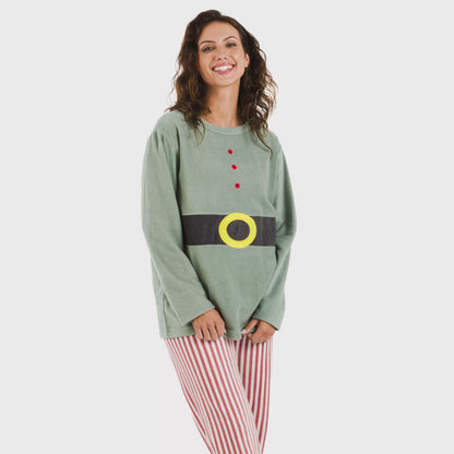 Pijama polar Leto verde tiffany