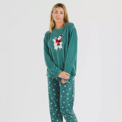 Pijama polar Elf verde frances