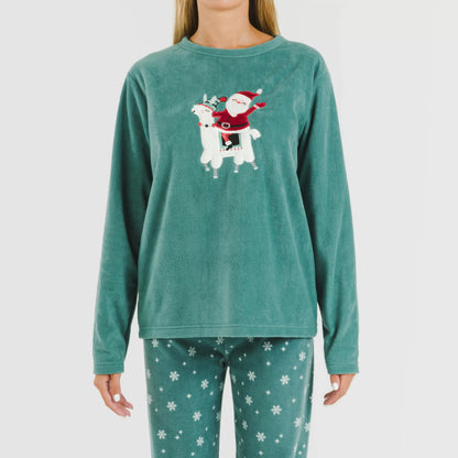Pijama polar Elf verde frances