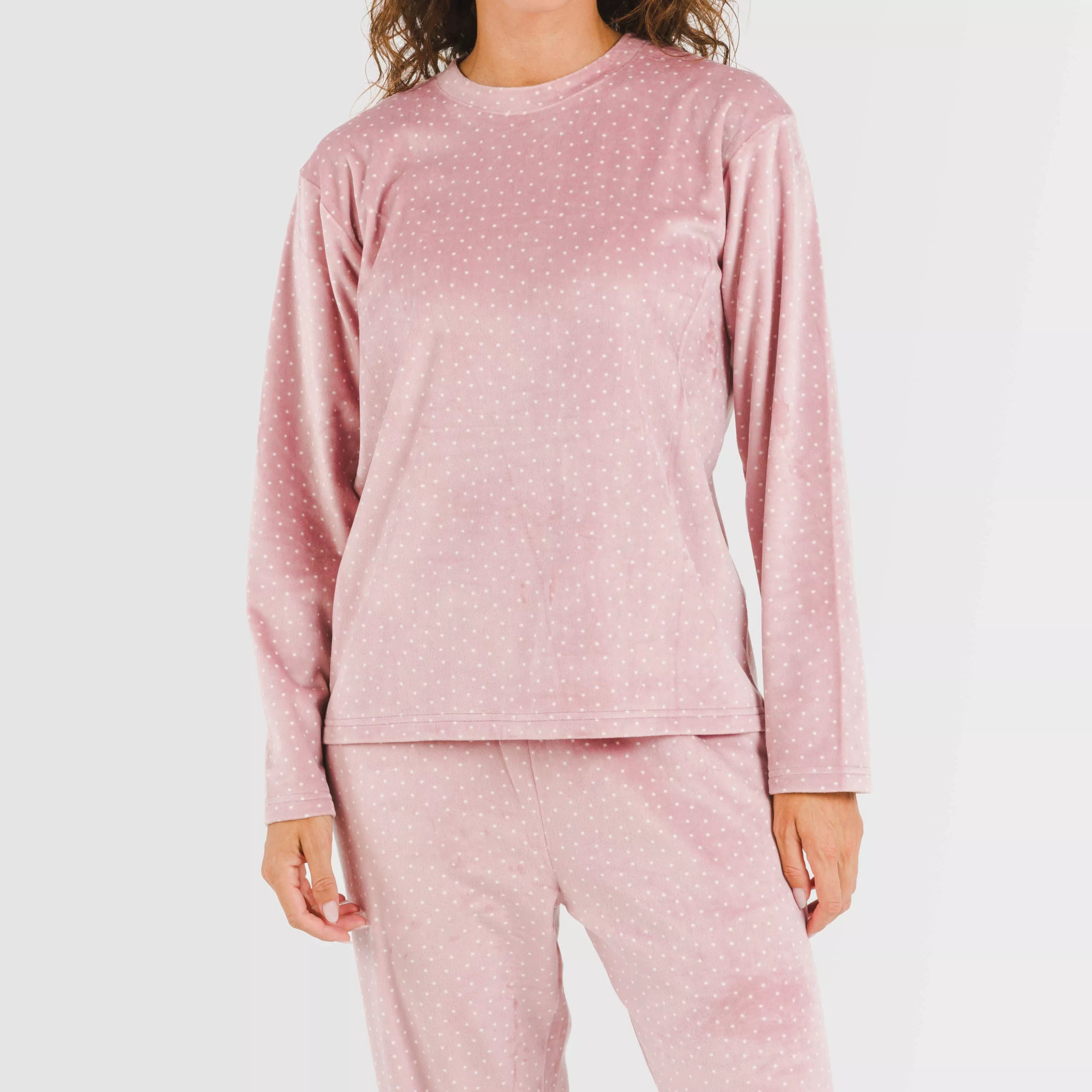 Pijama de veludo rosa malva Lolenda