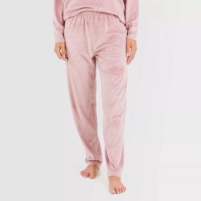 Pijama de veludo rosa malva Lolenda