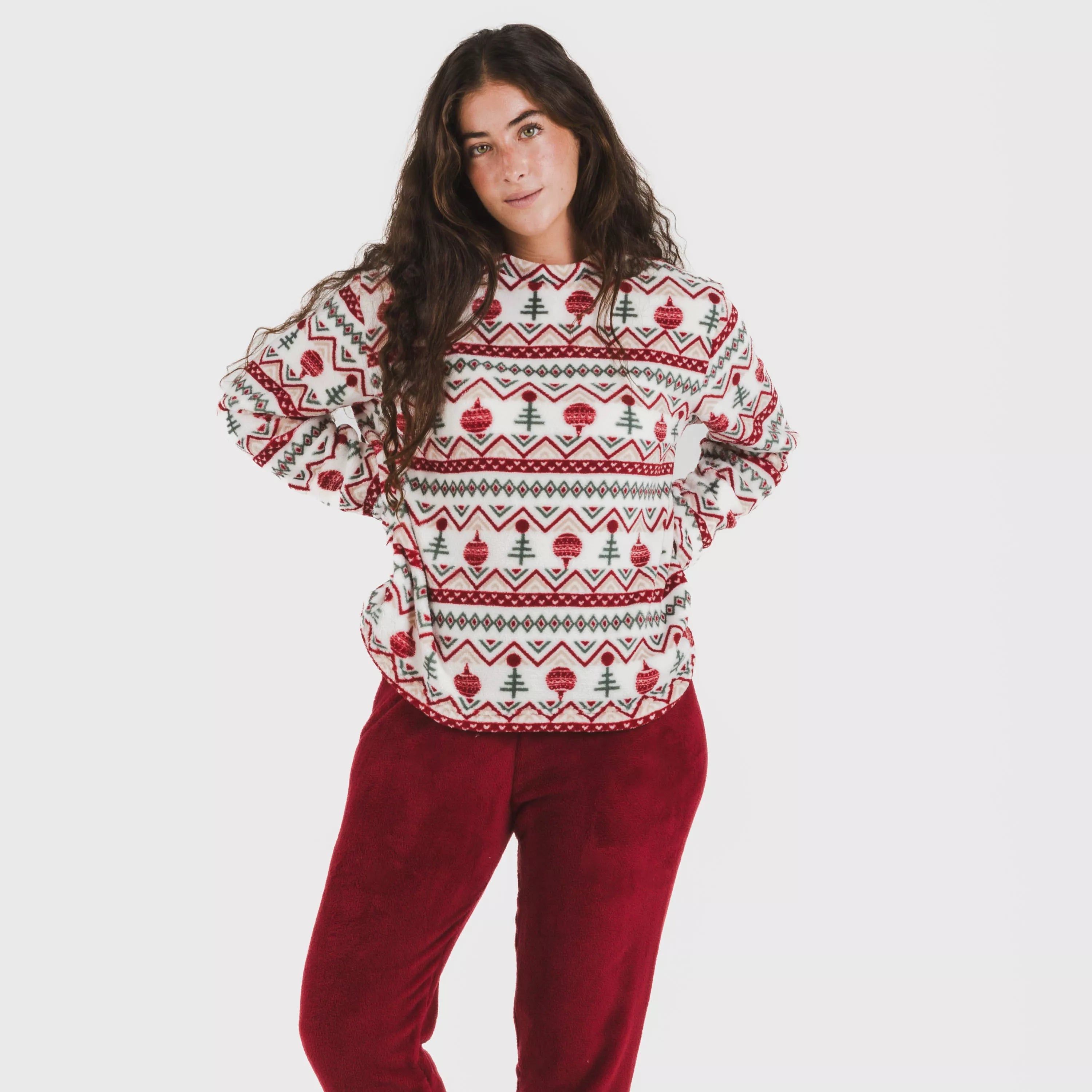 Pijama bordô Coral Joshie