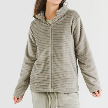 Moletom de veludo com listras lisas