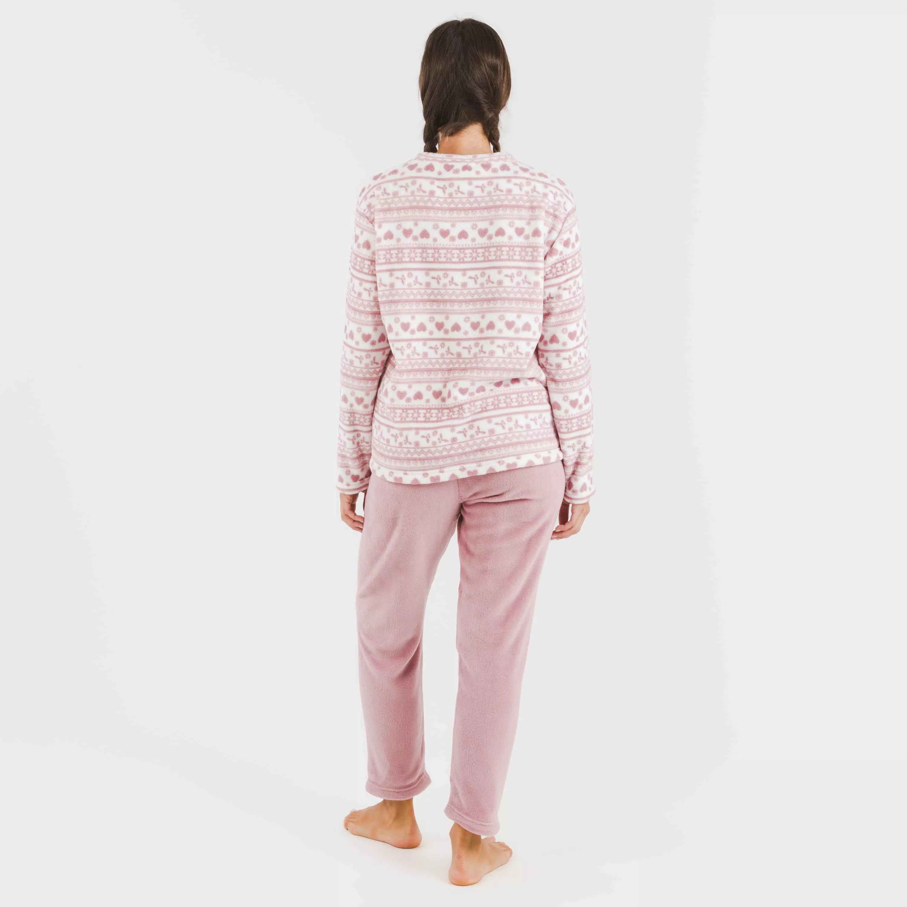 pijama rosa malva coral doce