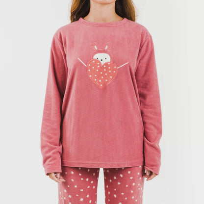 Pijama polar Dada rosa