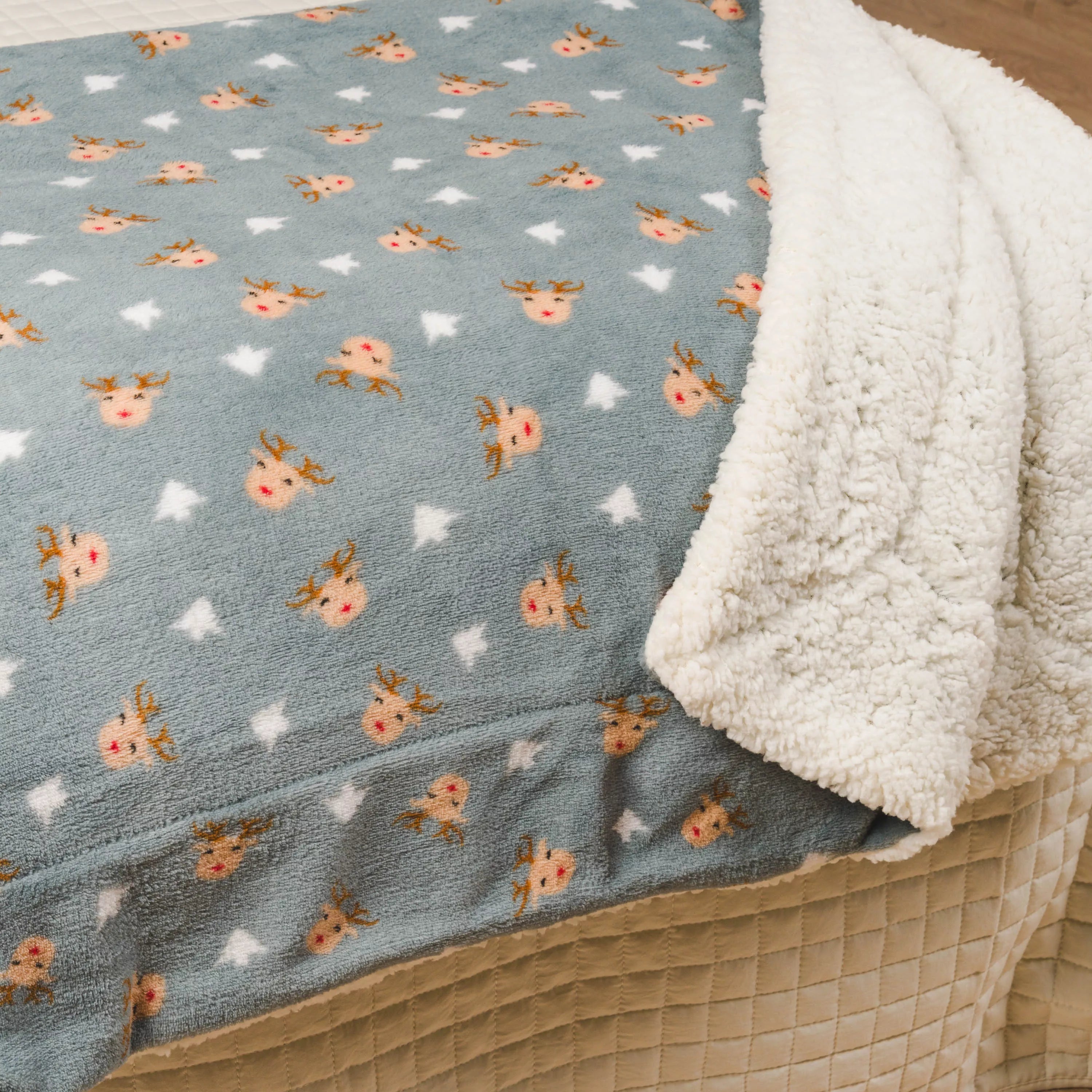 Manta sherpa Tatini verde Tiffany