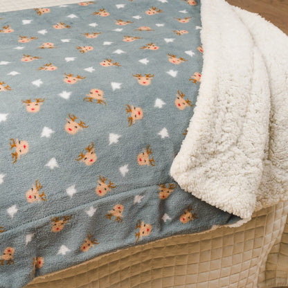 Manta sherpa Tatini verde Tiffany