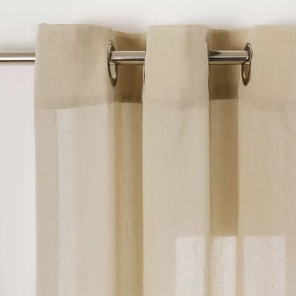 cortina de algodão transparente cor oliva