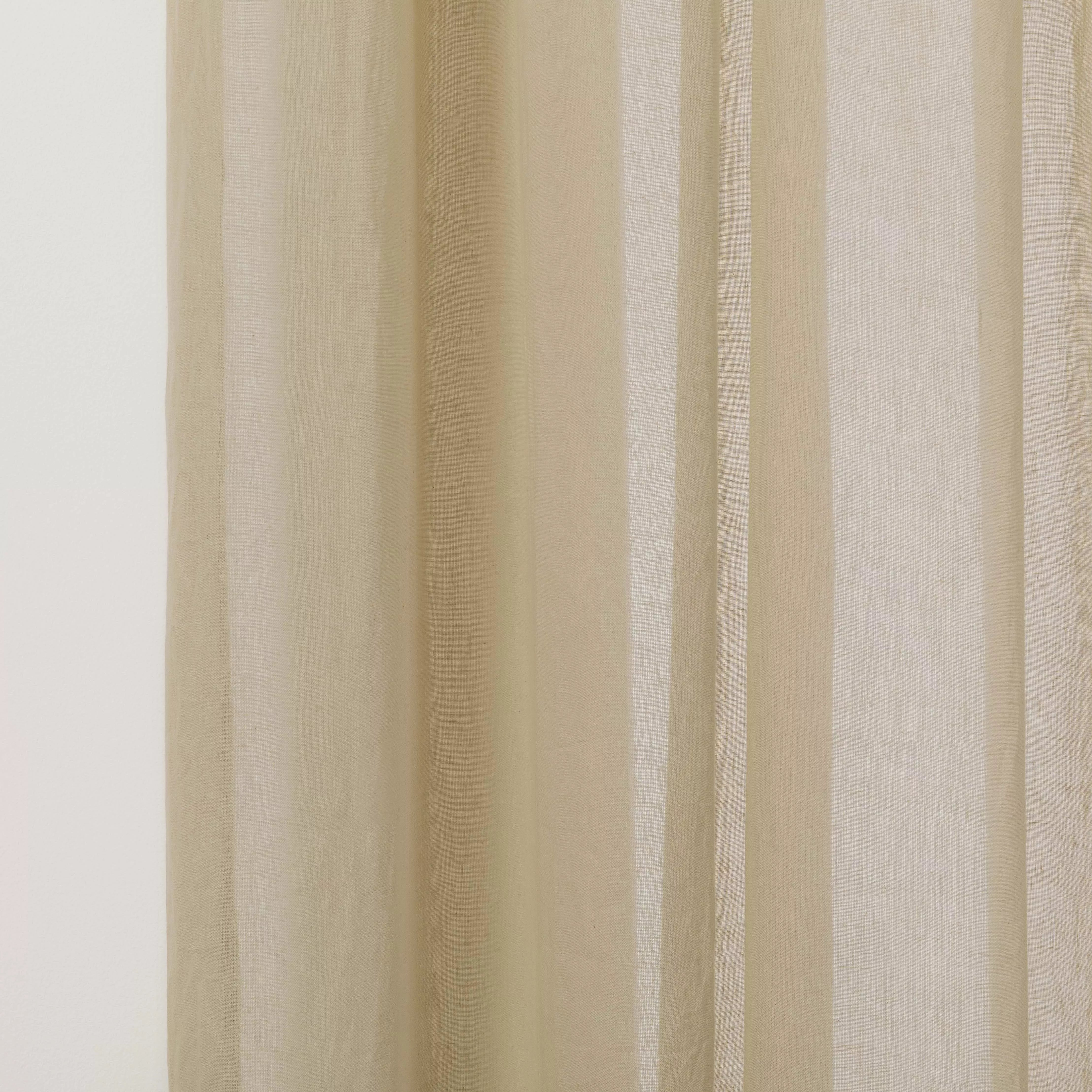 cortina de algodão transparente cor oliva