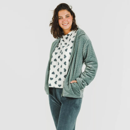 Moletom de veludo com listras lisas