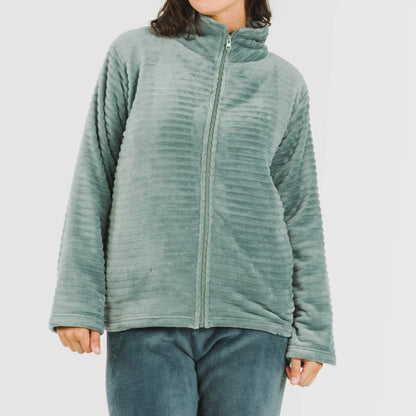 Moletom de veludo com listras lisas