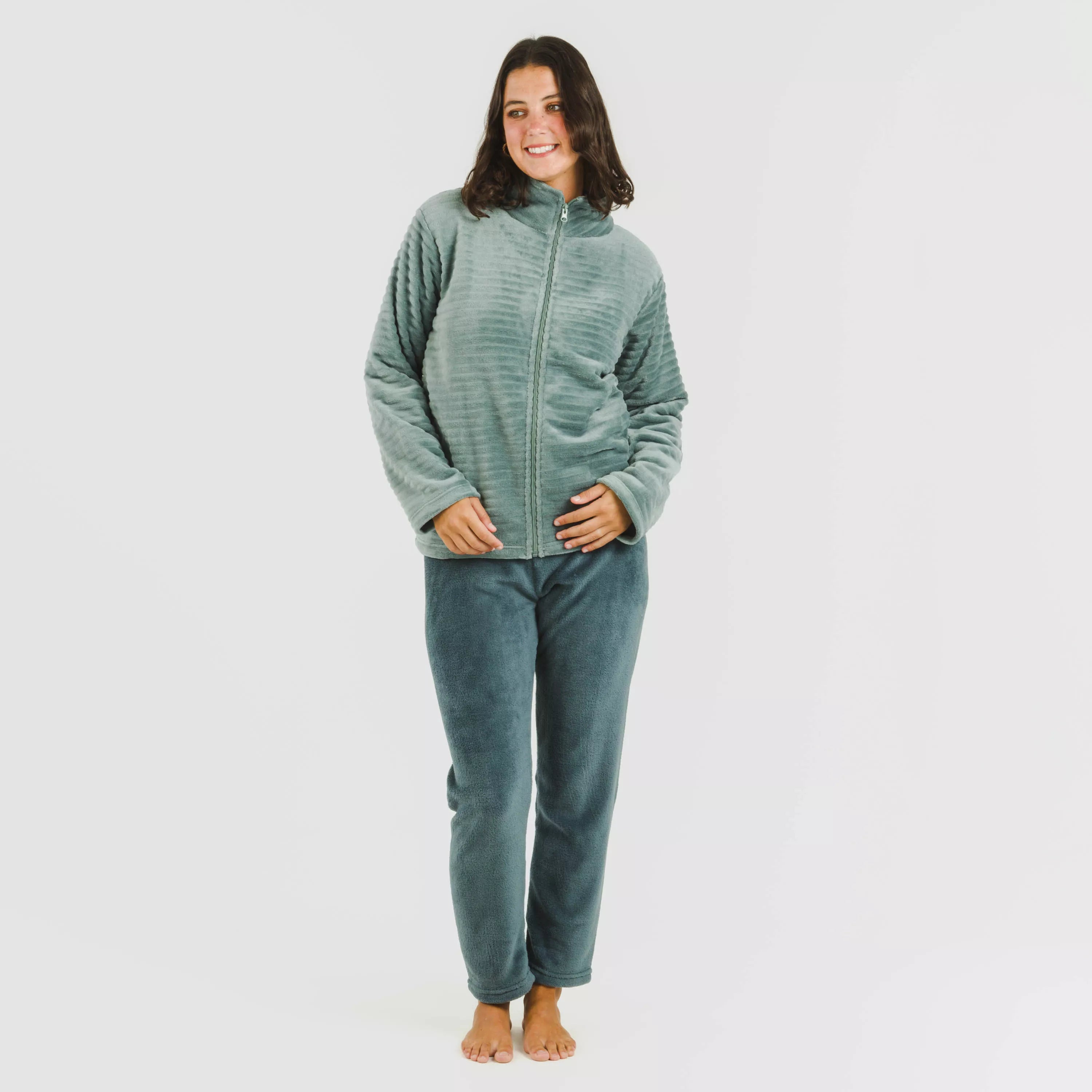 Moletom de veludo com listras lisas