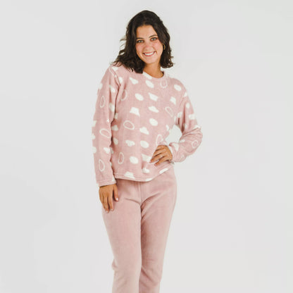 Pijama coral, papiro rosa