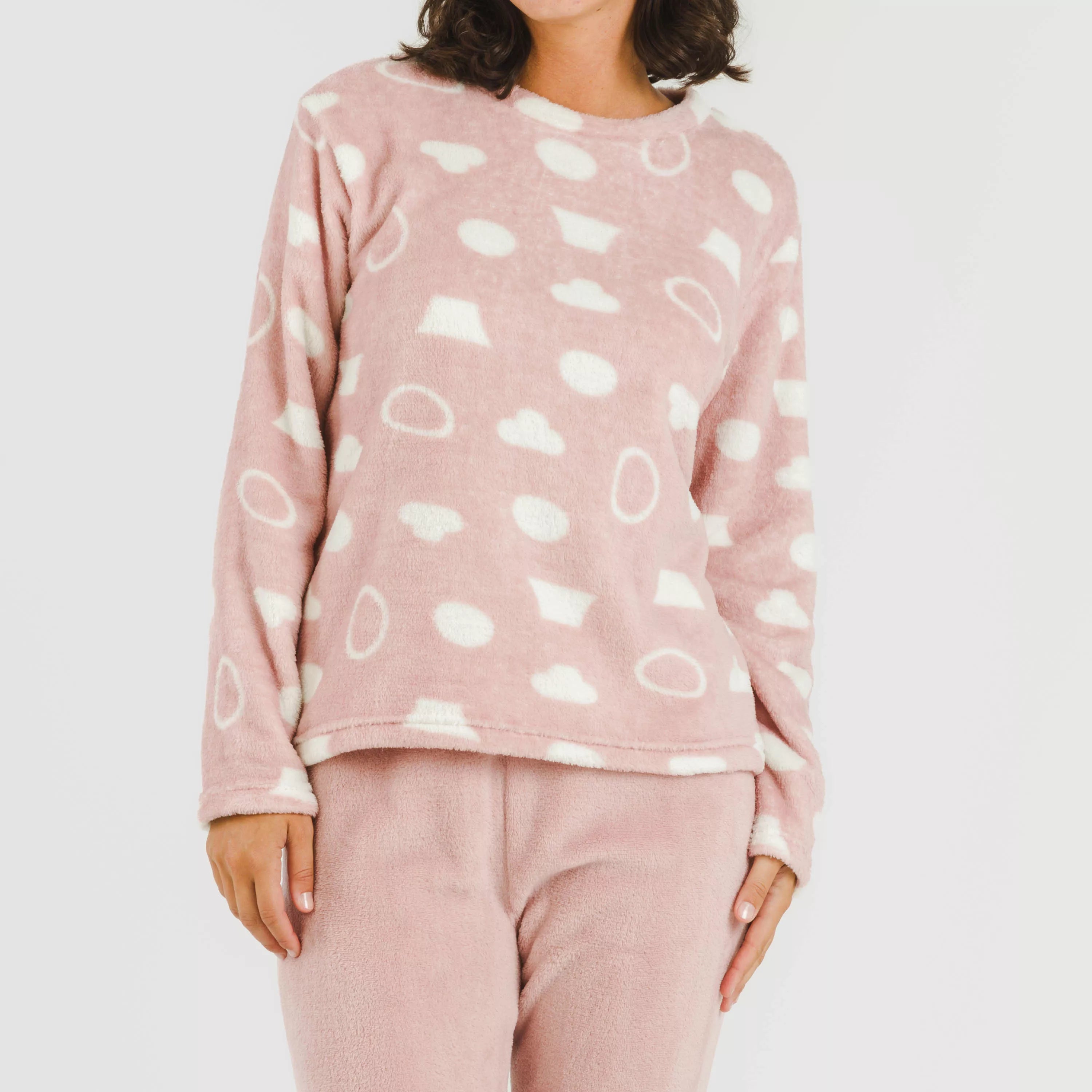 Pijama coral, papiro rosa