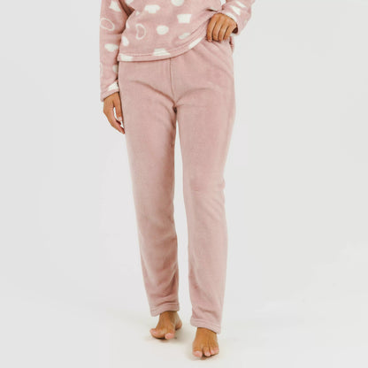 Pijama coral, papiro rosa