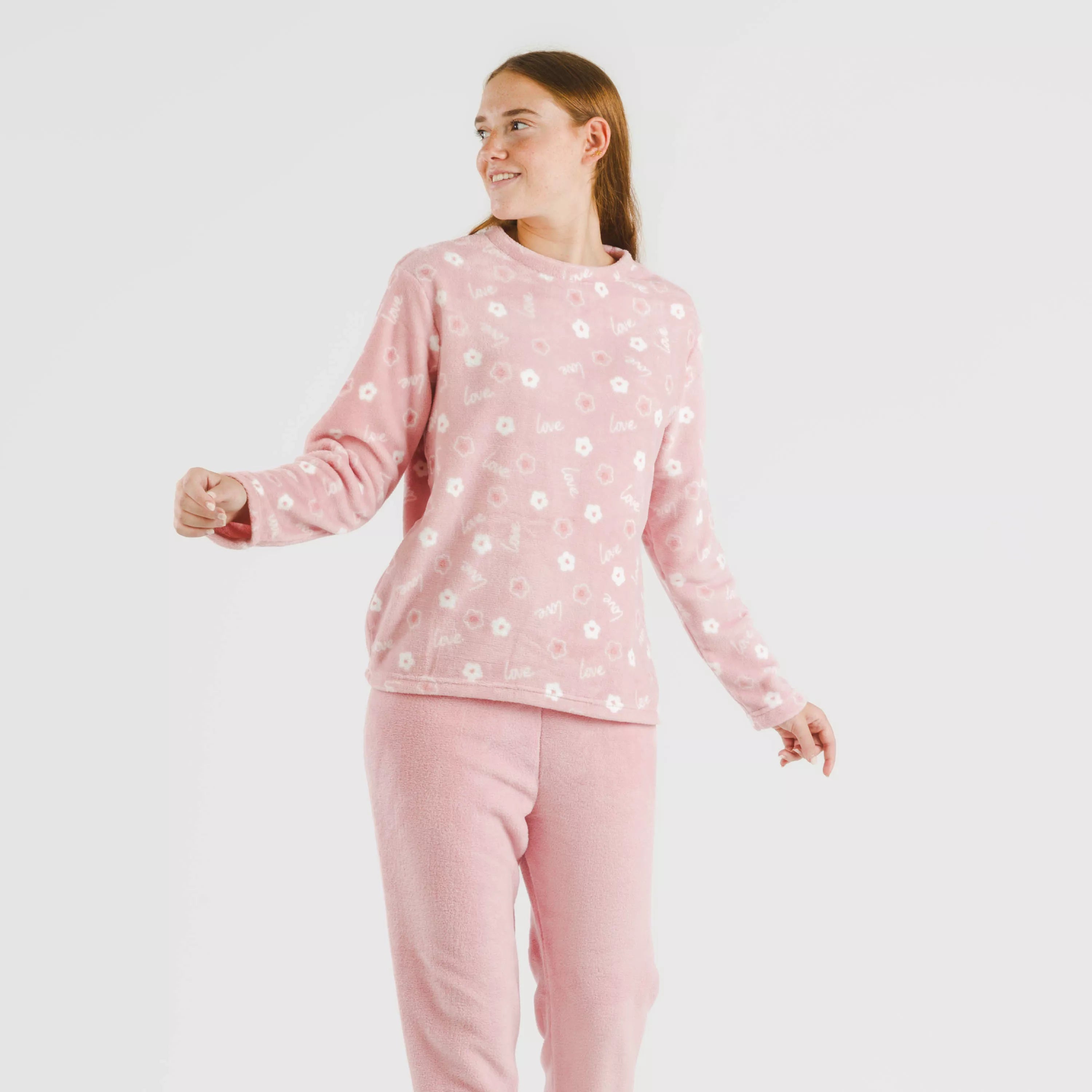 Pijama coral Vickie rosa palo