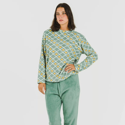 pijama Ilena verde coral