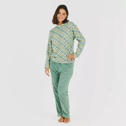 pijama Ilena verde coral