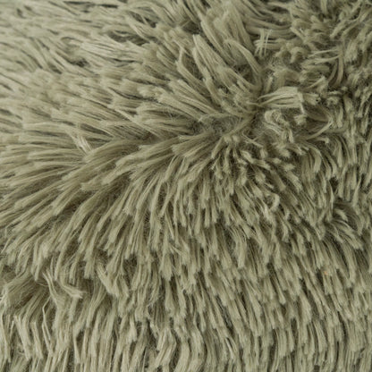 Almofada quadrada de pele sherpa marsala 45x45