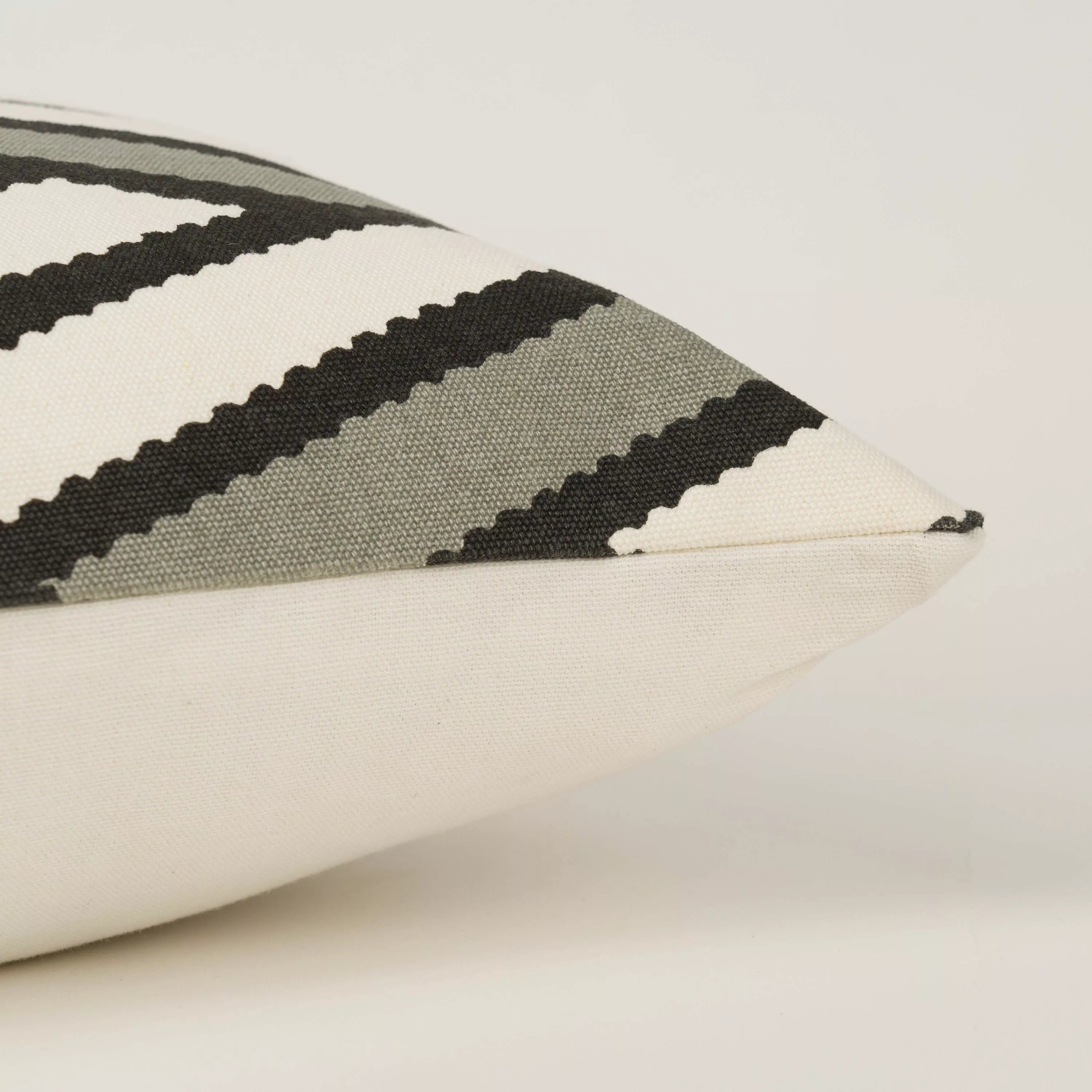 Almofada quadrada de algodão liso bicolor com estampa de diamante, 45x45 cm - capa + enchimento