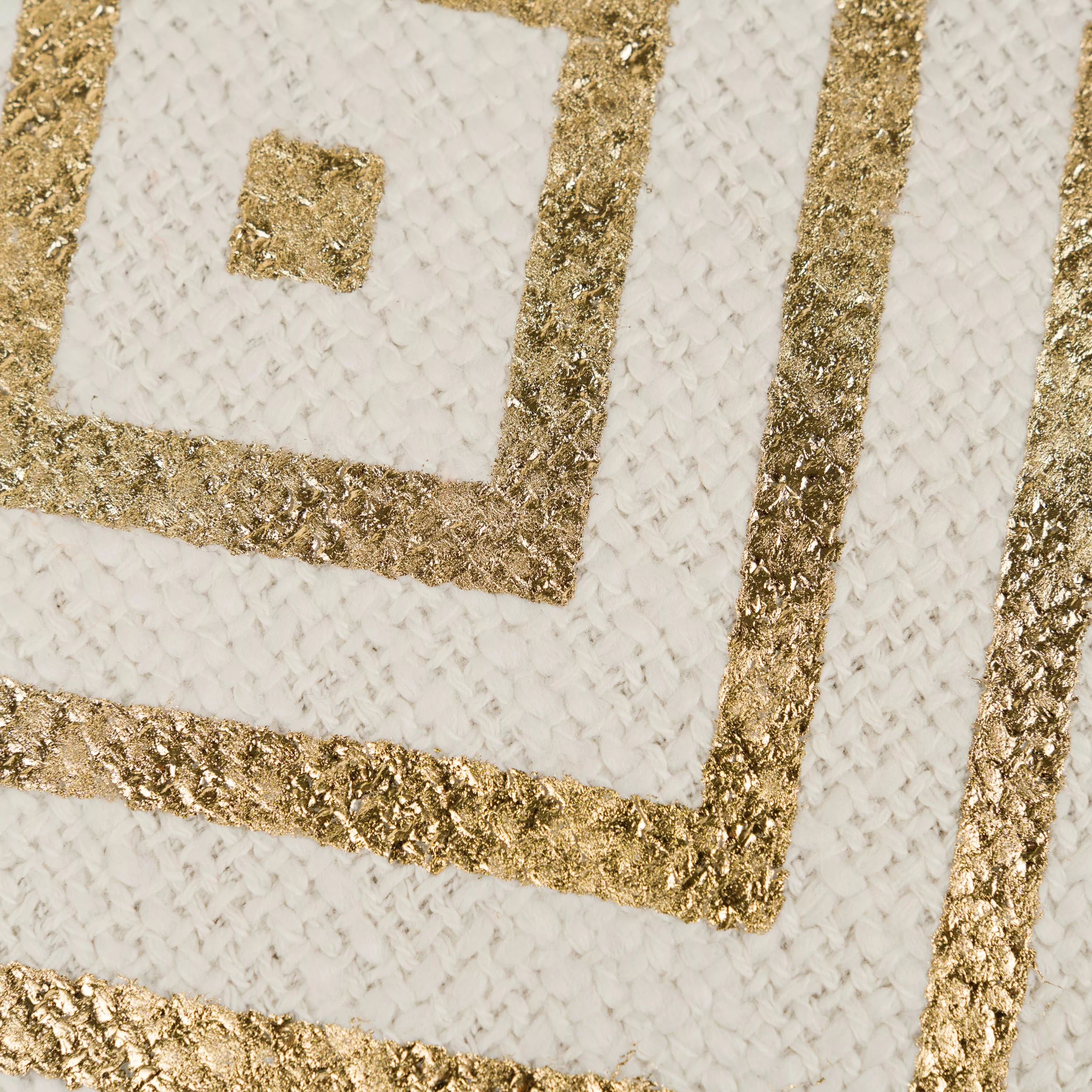 Almofada quadrada de algodão com estampa de diamante simples, 45x45 cm - capa + enchimento