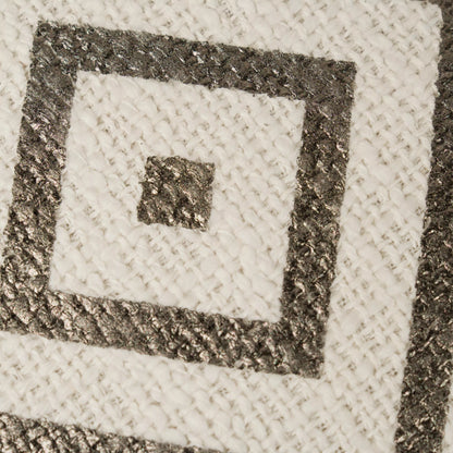 Almofada quadrada de algodão com estampa de diamante simples, 45x45 cm - capa + enchimento