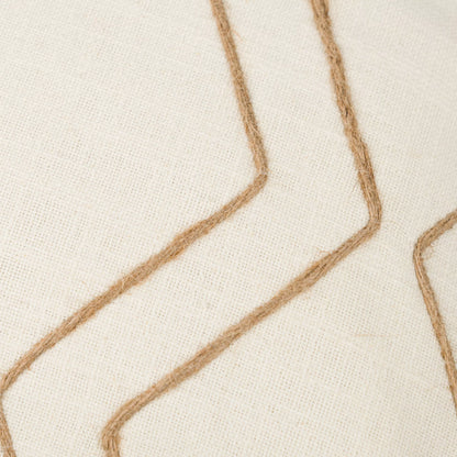 Almofada quadrada Zig em algodão liso, 45x45 cm - capa + enchimento