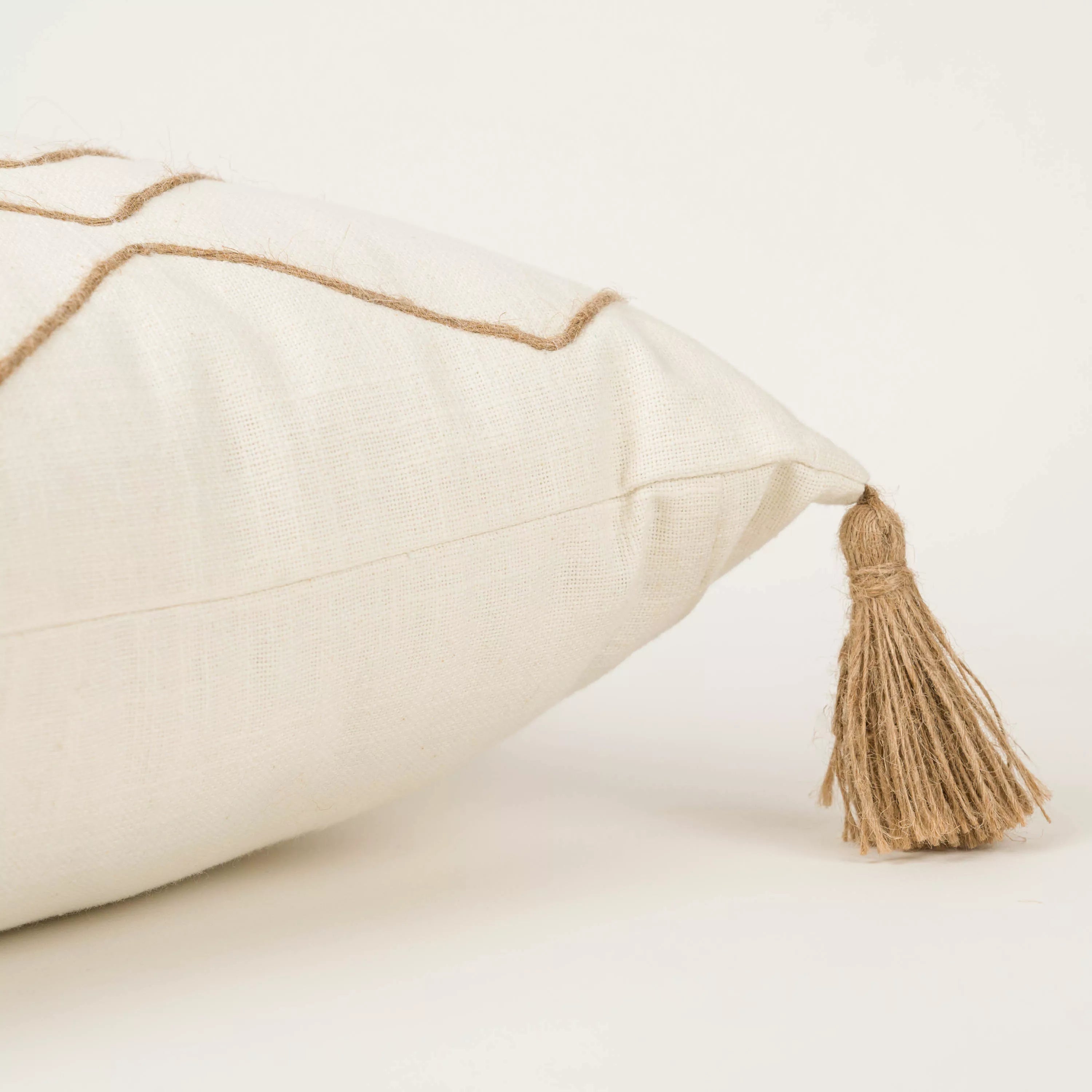 Almofada quadrada Zig em algodão liso, 45x45 cm - capa + enchimento